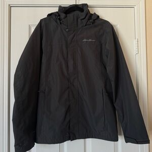Eddie Bauer Men's Charcoal Rain Jacket